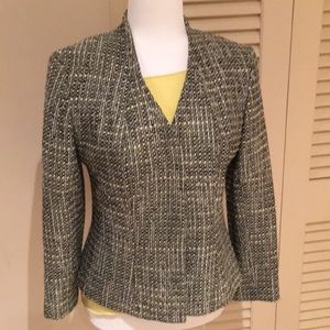 Anne Klein linen cotton nylon blend jacket